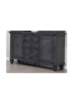 The Hamptons Collection 58” Shades of Gray Handcrafted Wood Sideboard Buffet with Pewter Oval Knobs -Cheap GUESS® Store Belk 920