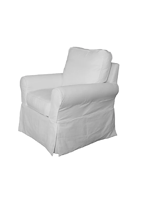 The Hamptons Collection 36” White Slipcovered Swivel Rocking Chair 2 The Hamptons Collection 36” White Slipcovered Swivel Rocking Chair - Image 2