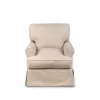 The Hamptons Collection 34” Beige Horizon Slipcovered T-Cushion Chair
