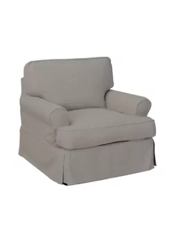The Hamptons Collection 60” Light Grey Slipcovered T-cushion Chair with Back and Seat Cushion -Cheap GUESS® Store Belk 944