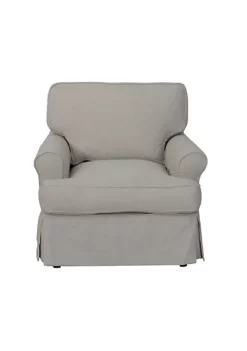 The Hamptons Collection 60” Light Grey Slipcovered T-cushion Chair with Back and Seat Cushion -Cheap GUESS® Store Belk 946