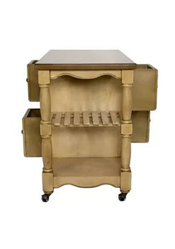 The Hamptons Collection 11.25" Brown Sunset Trading Brook Four-Drawer Kitchen Cart -Cheap GUESS® Store Belk 958