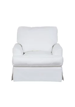 The Hamptons Collection 39" White Performance Fabric Slipcover Chair