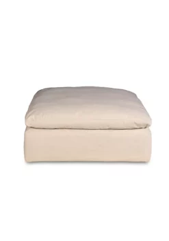 The Hamptons Collection 44" Tan Fabric Upholstery Slipcovered Square Modular Pouf Ottoman -Cheap GUESS® Store Belk 977