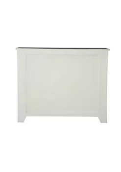 The Hamptons Collection 43.25” White and Brown Distressed Sliding Barn Door Cottage Chest -Cheap GUESS® Store Belk 985