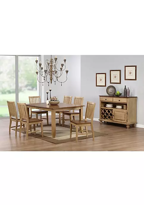 The Hamptons Collection 44.5” Light Brown Wooden Rectangular Buffet Server with Wine Storage 2 The Hamptons Collection 44.5” Light Brown Wooden Rectangular Buffet Server with Wine Storage - Image 2